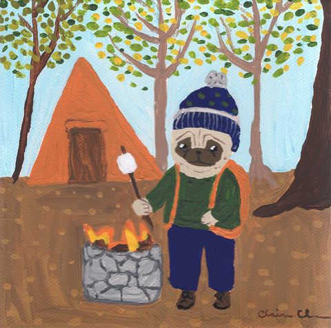 C is for... Camping! - Original Painting