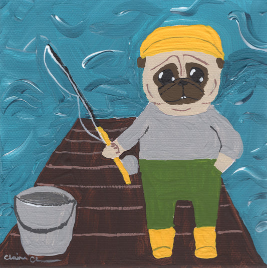 F is for... Fishing! - Original Painting