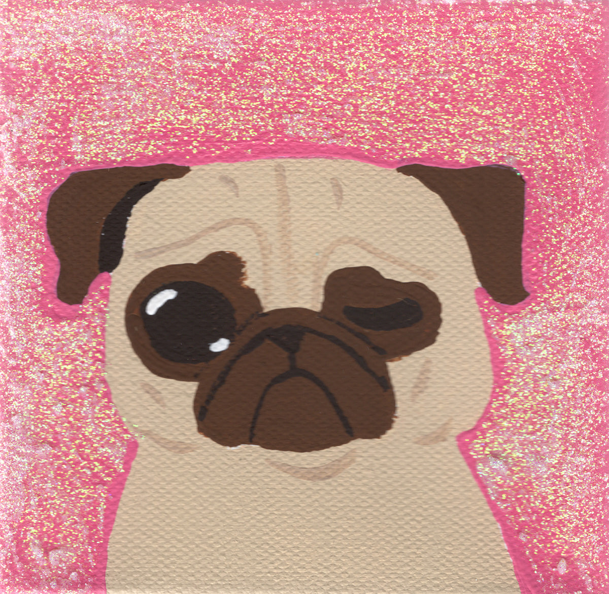 Pug Glitter no. 2 - Art Treats #108