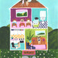 Pug House - Original Pug Painting