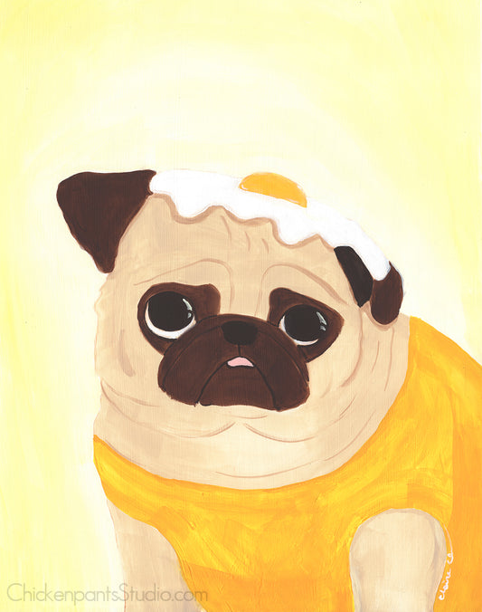 Sunny Side Up - Original Pug Painting