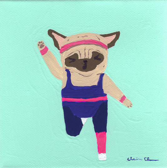 A is for... Aerobics! - Original Painting