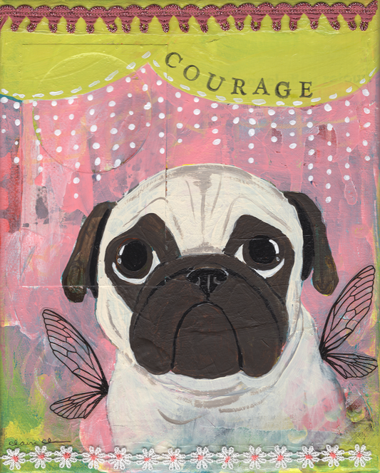 Courage - Original Pug Painting