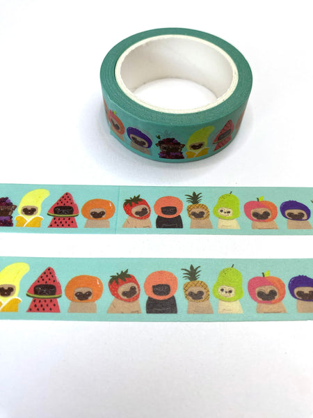 Fruit Pugs - Pug Washi Tape