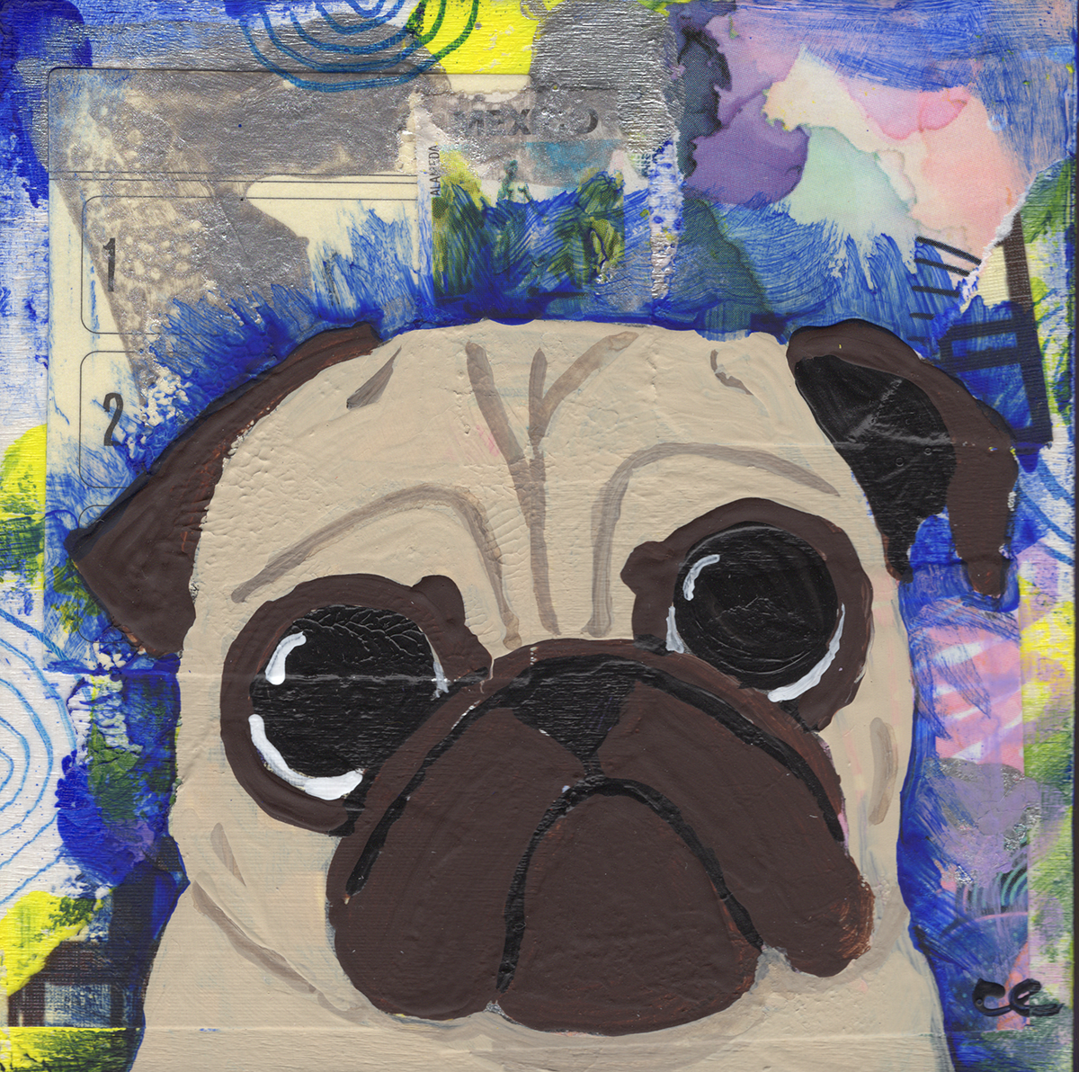 Little Blue Pug - Art Treats #180