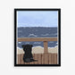 Seaside Pugscape With Black Pug -  Pug Art Print