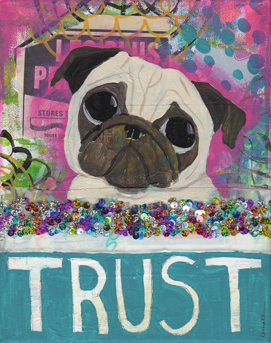 Trust - Original Pug Painting