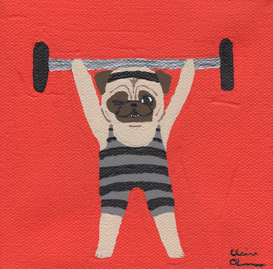 W is for... Weightlifting! - Original Painting