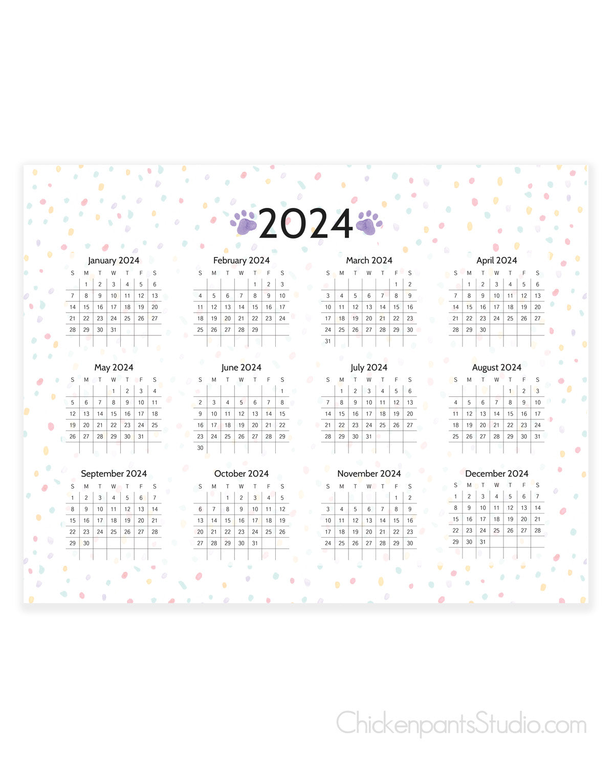 The Year In Pugs 2023 Calendar