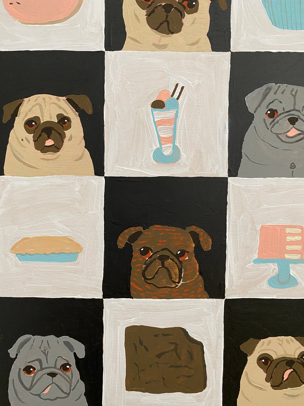 Confection Connection - Original Pug Painting