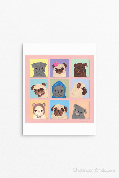 Apps Grid -  Pug Art Print