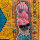 Mid Century Mama - Original Pug Textile Art