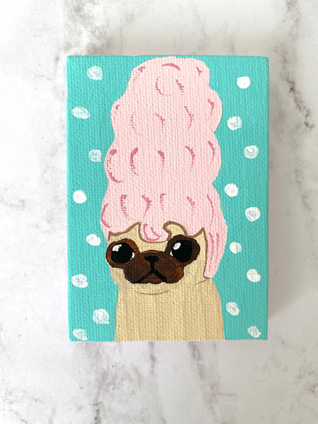 Cotton Candy Beehive - 2023 Mini Painting Series #47/48