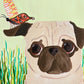 Butterfly no. 1 - Original Pug Painting