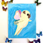 Butterfly Wings no. 1 - Original Pug Painting