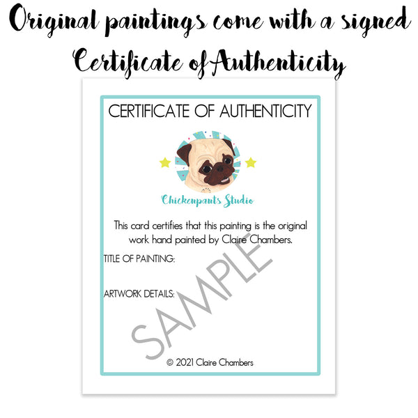 All In A Swirl no. 4 - Original Pug Painting