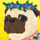 Flower Crown - Original Pug Painting