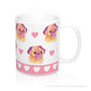 Hearts & Pugs Mug