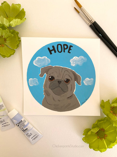 Hope - Original Pug Painting