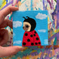 Ladybug no. 2 - Original Miniature Pug Painting