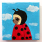 Ladybug no. 2 - Original Miniature Pug Painting