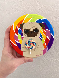 Lollipop Pug - Art Treats #42