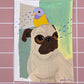 Looking Out -  Original Pug Painting