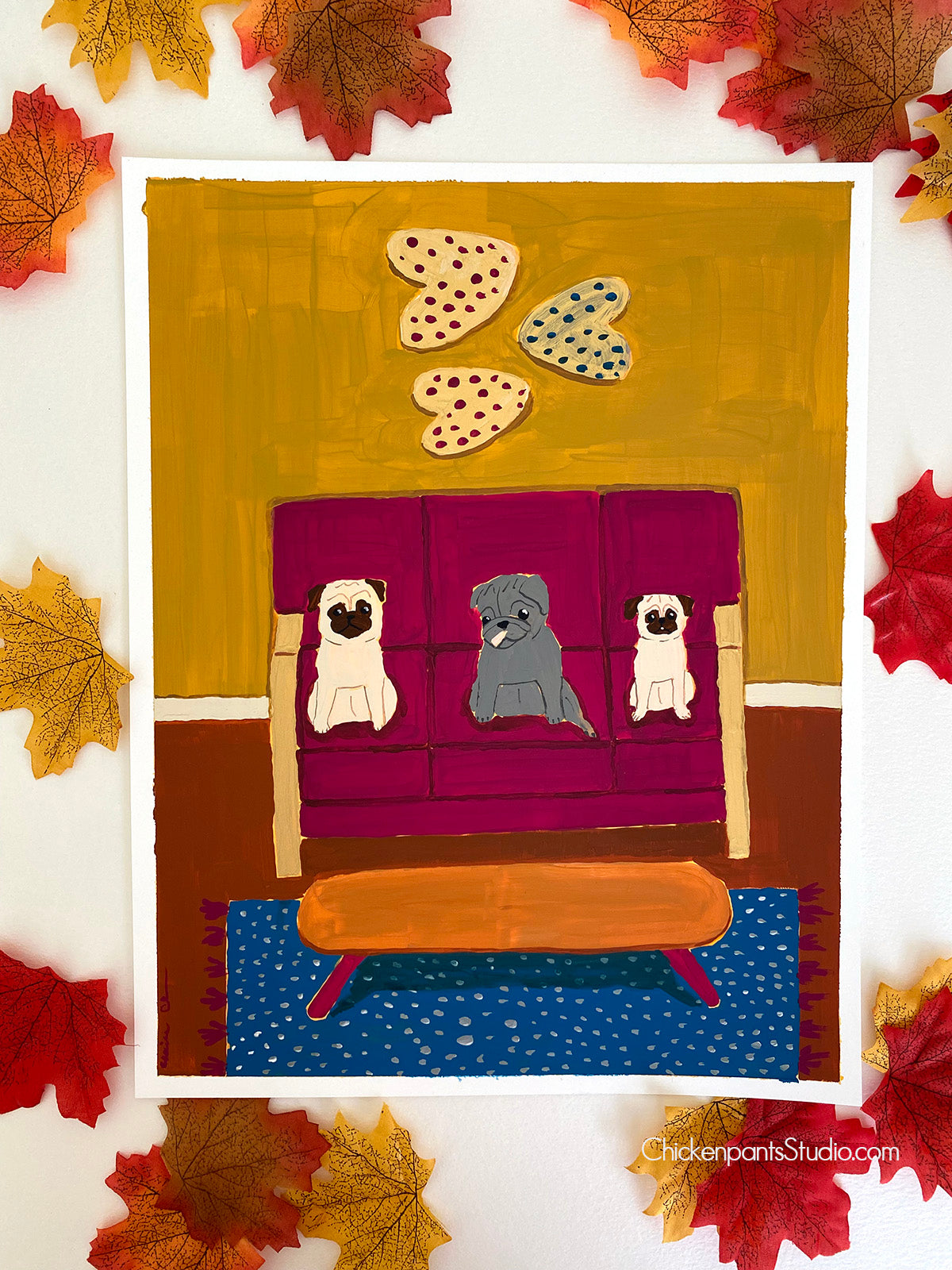 Sofa - Original Pug Painting