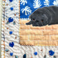 Monstera Mood - Original Pug Textile Art