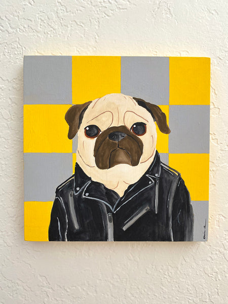 Rebel - Original Pug Painting