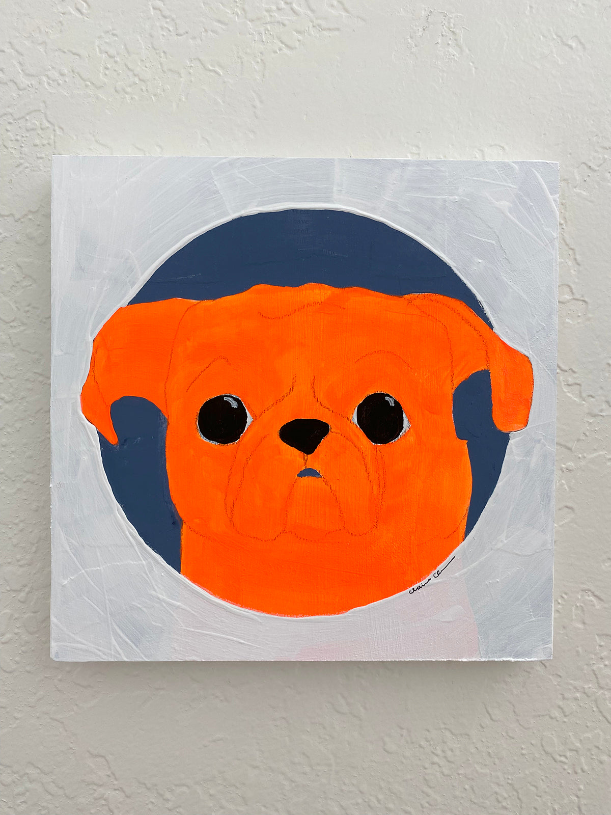 Neon #1 - Original Pug Painting