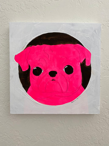 Neon #2 - Original Pug Painting