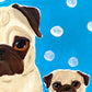 The Pug Trio -  Original Pug Painting