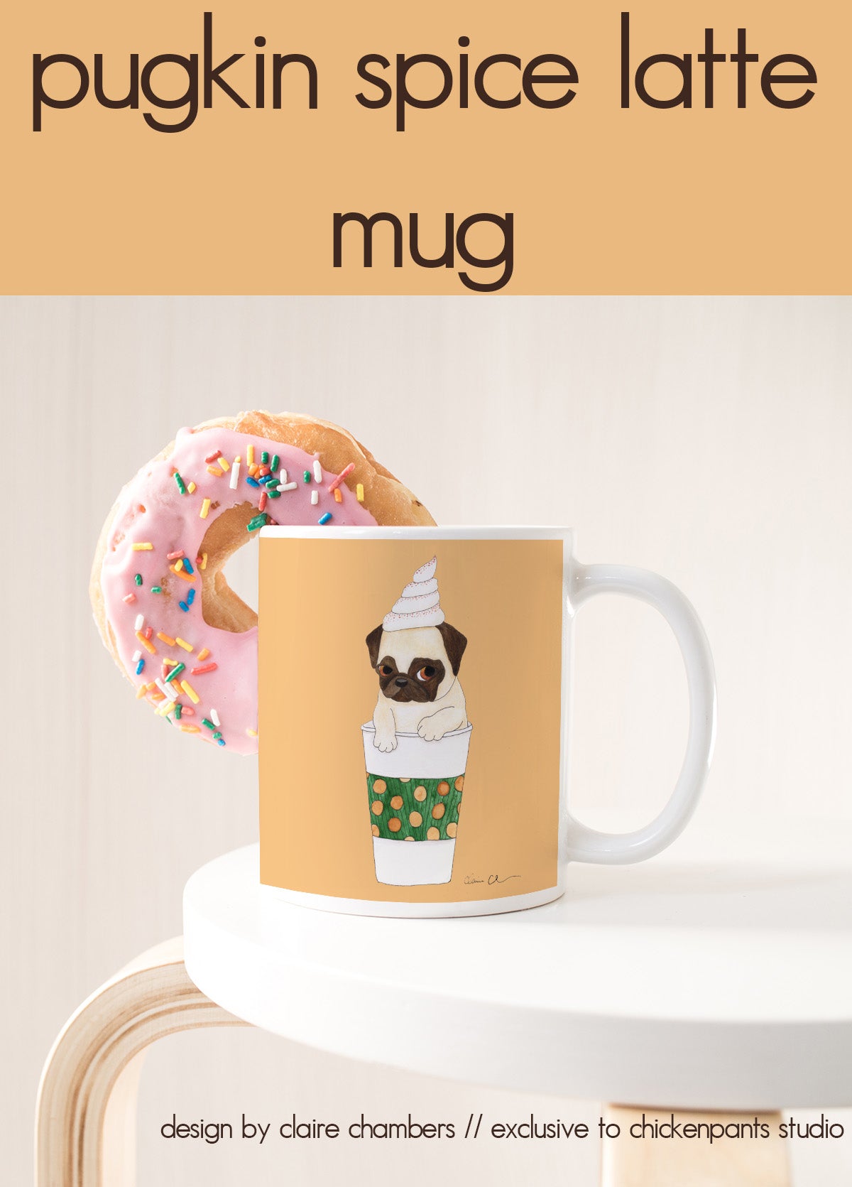 PSL Pumpkin Spice Latte - Fawn Pug Mug
