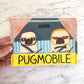 Pugmobile Vinyl Bumper Sticker