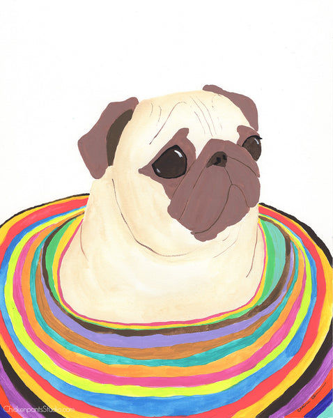 Vortex - Original Pug Painting