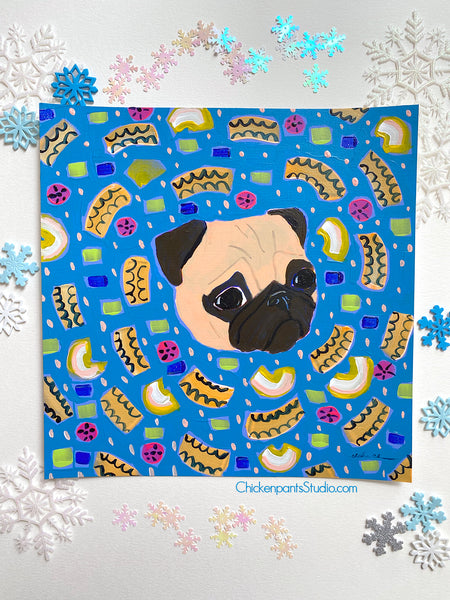 All In A Swirl no. 4 - Original Pug Painting