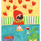 The Strawberry Table -  Pug Art Print