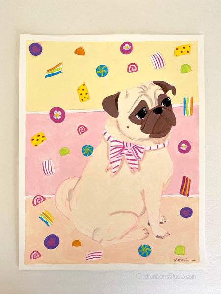 Sweet Dreams 1 - Original Pug Painting