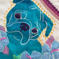 Tropical - Original Pug Textile Art