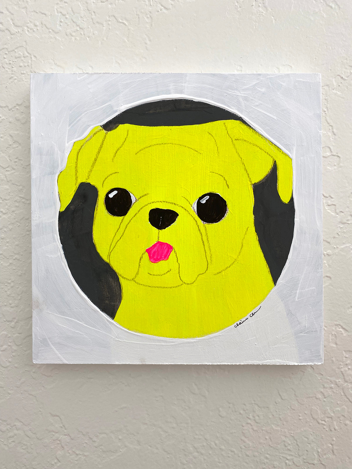 Neon #4 - Original Pug Painting